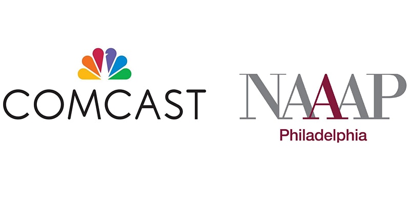 logos for comcast and naaap philadelphia