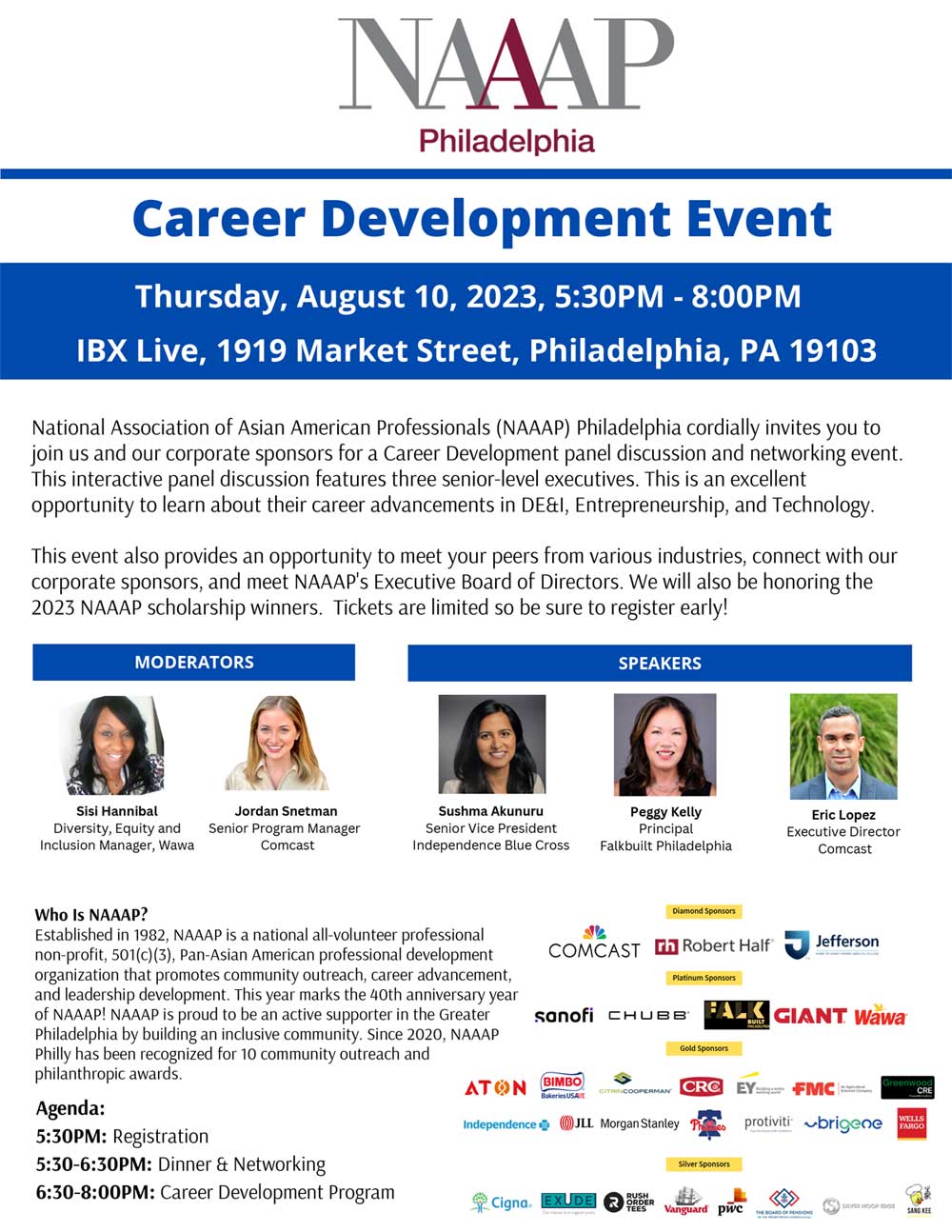 flyer for NAAAP Philadelphia career development event
