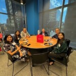 people sitting at a round table